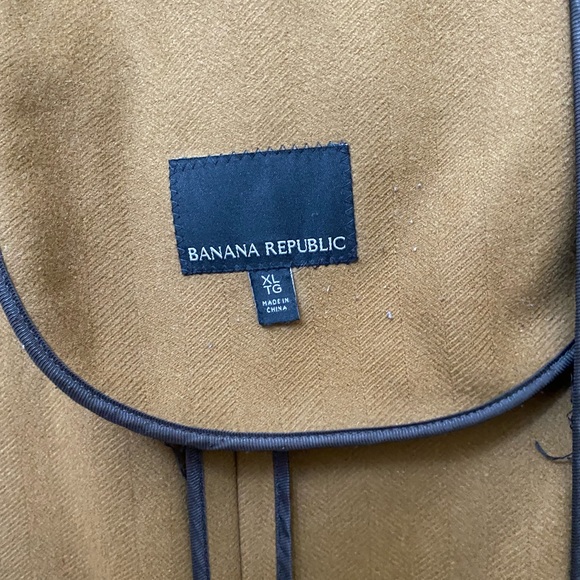 WOOL COAT - CAMEL - BANANA REPUBLIC Mens XL - Picture 11 of 12